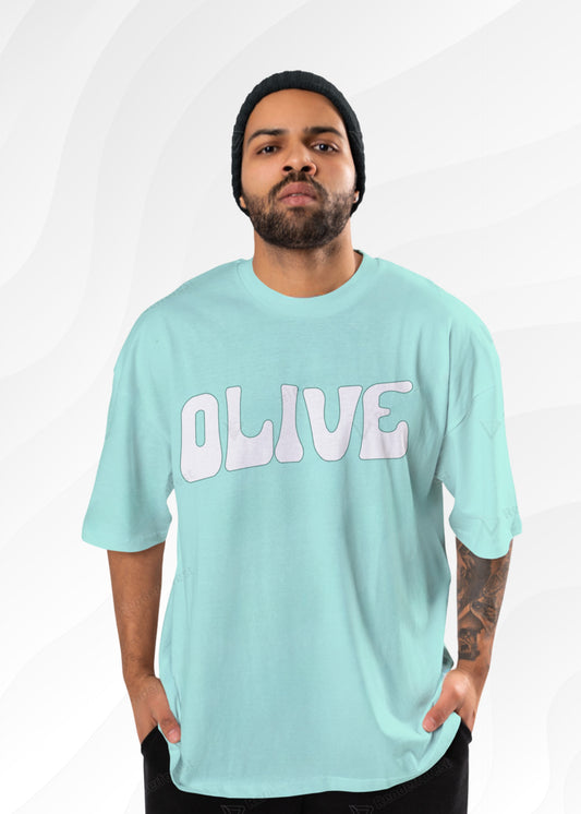 Olive Oversized T-shirt, Front